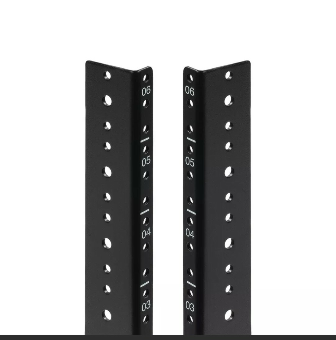 NavePoint 6U Vertical Rack Rail Pair DIY Kit with Hardware