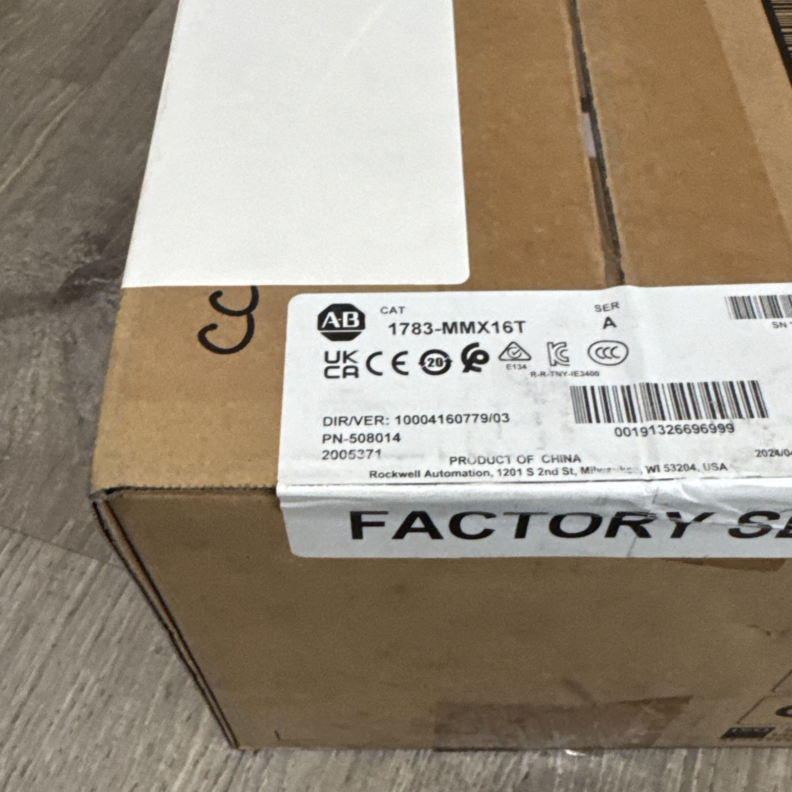 Surplus Open Allen Bradley 1783-MMX16T Ser A 16 Port Network Expansion USA New