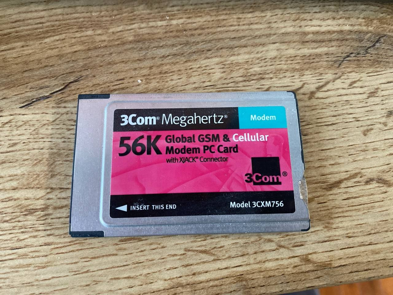 3Com Megahertz 3CXM756 56K Global GSM Cellular PC Card XJACK Modem