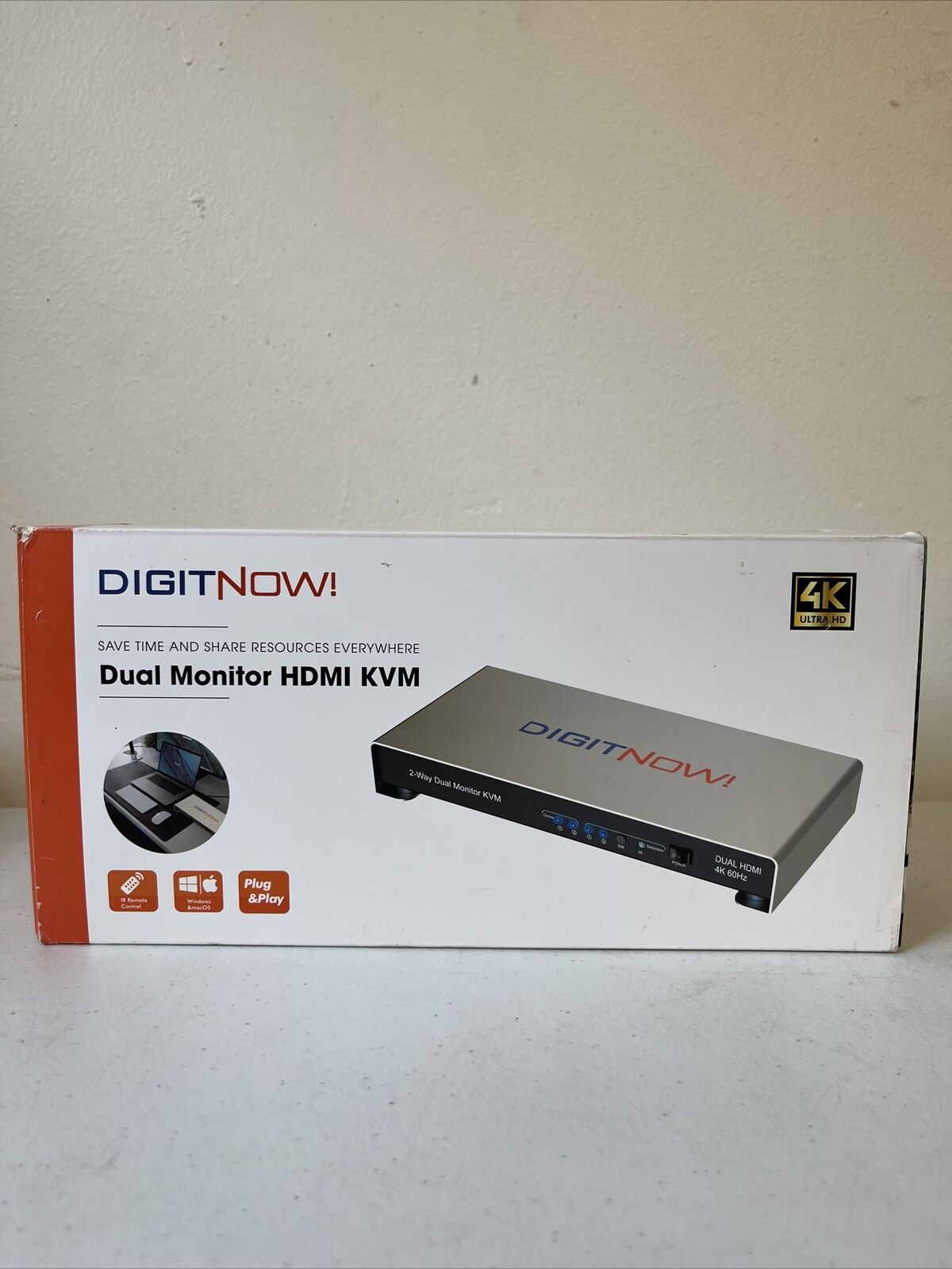 DIGITNOW Dual Monitor HDMI KVM 4K Ultra HD V805-US-S
