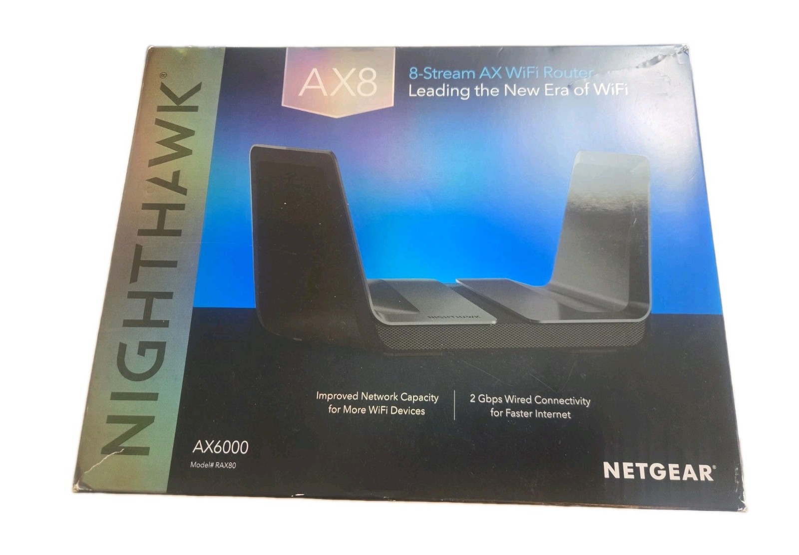 NETGEAR Nighthawk AX8 8-Stream WiFi Router AX6000 (RAX80) - Tested & Working