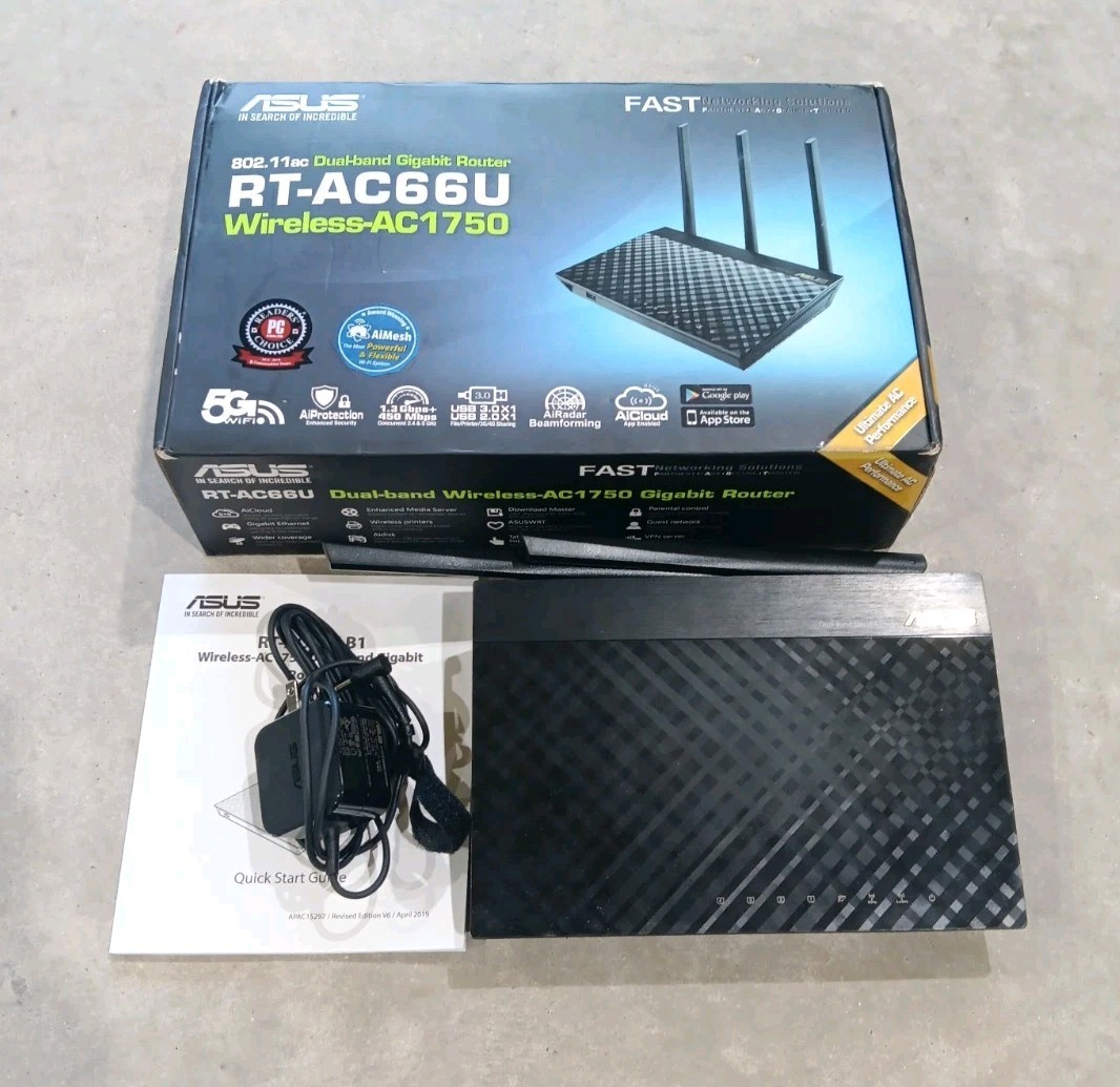 ASUS Rt-AC66U Router AC1750 Dual-Band Gigabit Wi-Fi Router with USB 3.0 - Tested