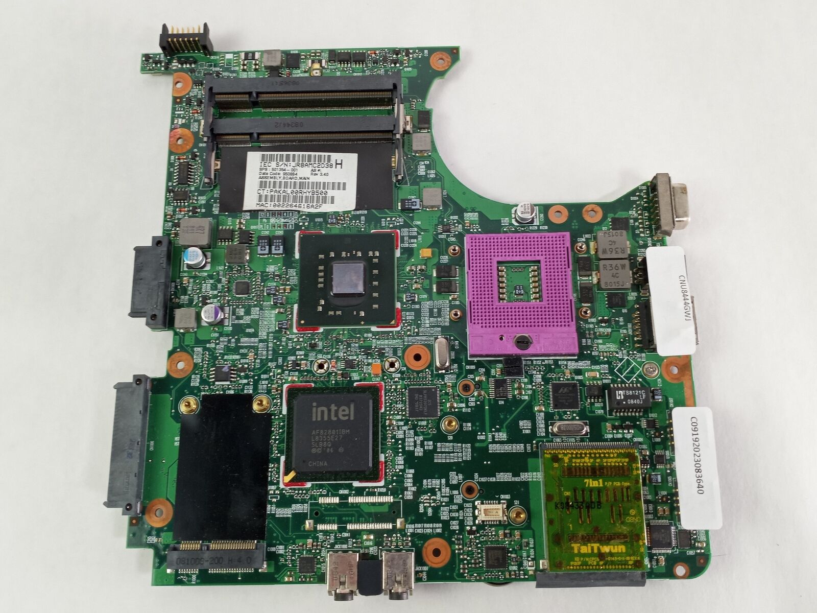 HP Compaq 6730s Intel Socket 478 DDR2 Laptop Motherboard 501354-001