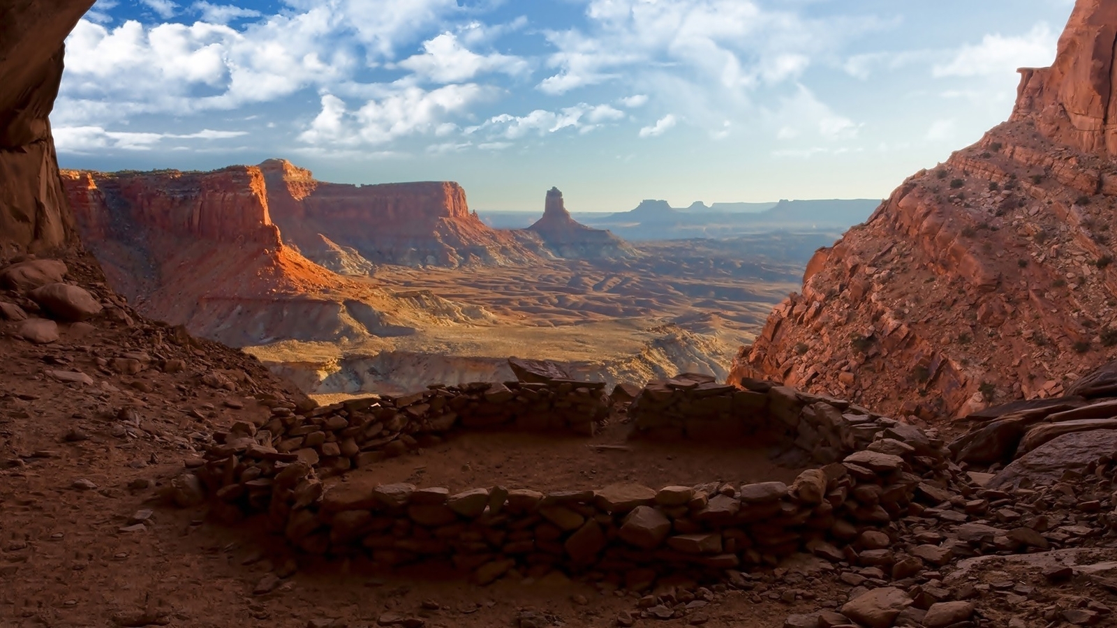 Landscape nature stone circle mountains canyonlands Custom Gaming Mat Desk