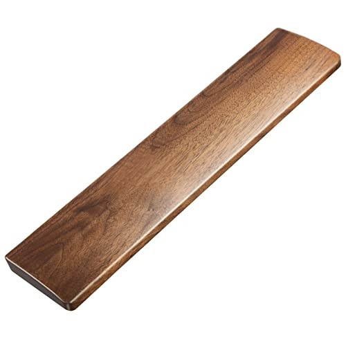 Faluber Wooden Wrist Rest for Keyboard Solid Walnut Wood Palm Rest Natural Wood