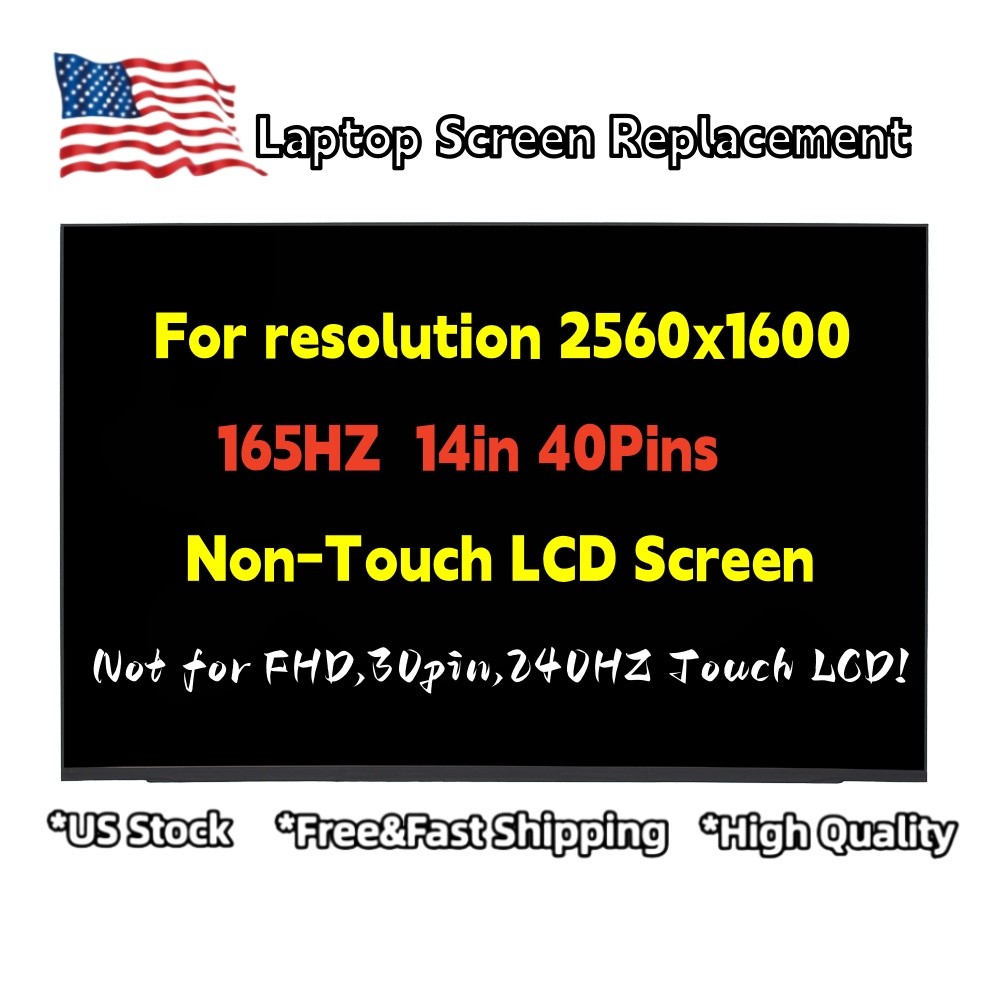 165HZ For Lenovo MNG007DA1-1 5D11A40587 SD11A40586 16'' QHD 40pin LED LCD Screen