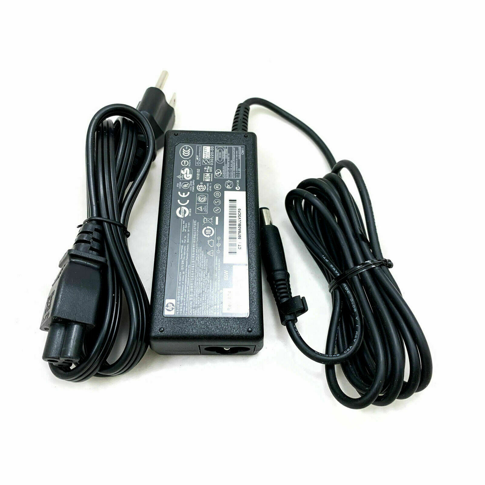 Original 65W HP AC DC Adapter 18.5V 3.5A Model PPP009H P/N 519329-003 w/Cord OEM