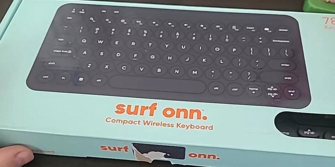 SURF ONN. COMPACT WIRELESS KEYBOARD NEW other open box