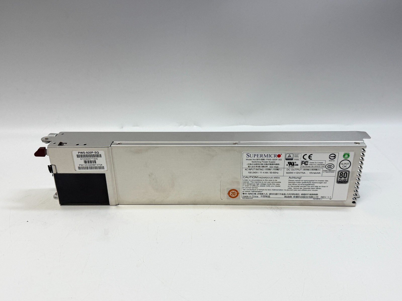 Supermicro PWS-920P-SQ Power Supply Module