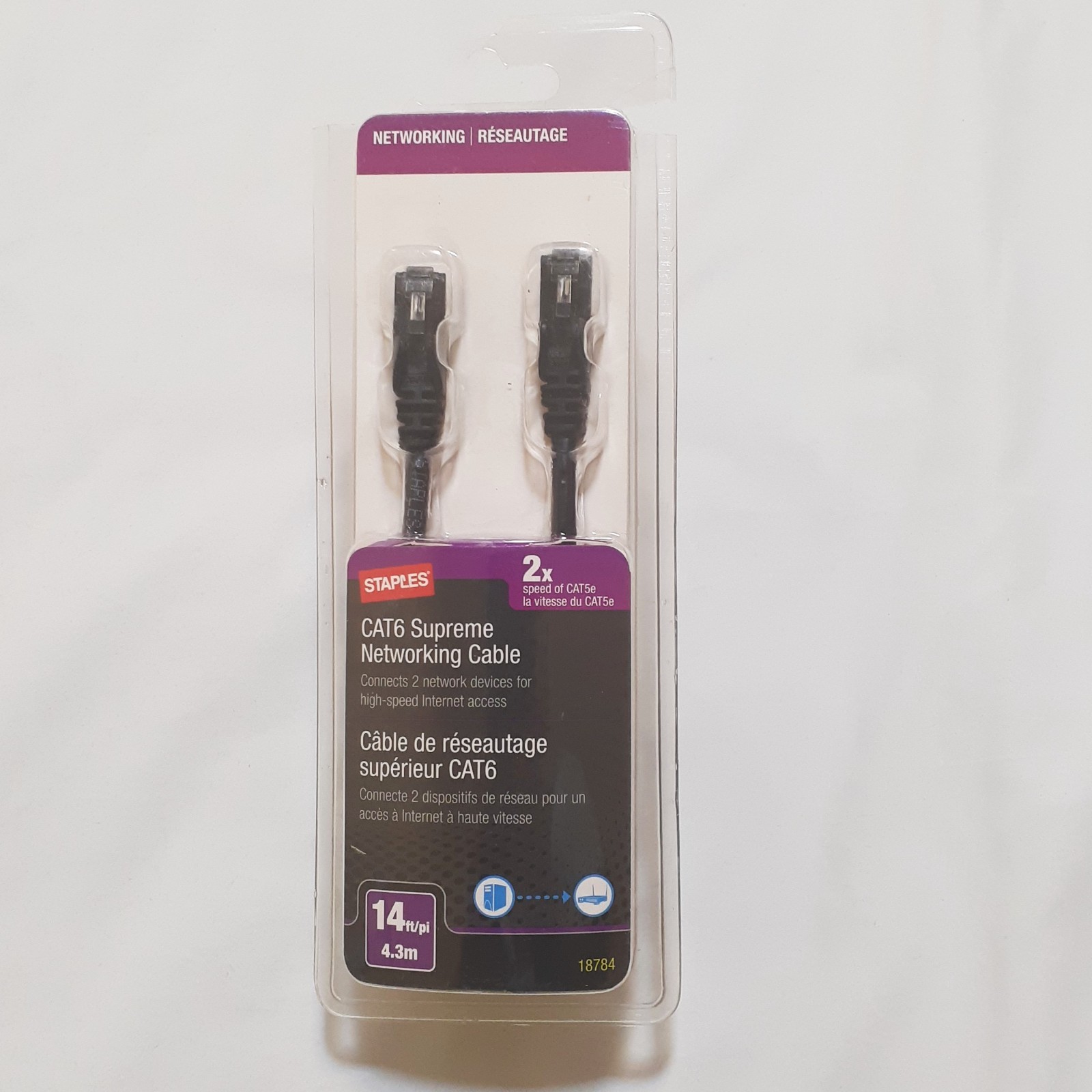 Staples CAT6 Supreme Networking Cable 14ft
