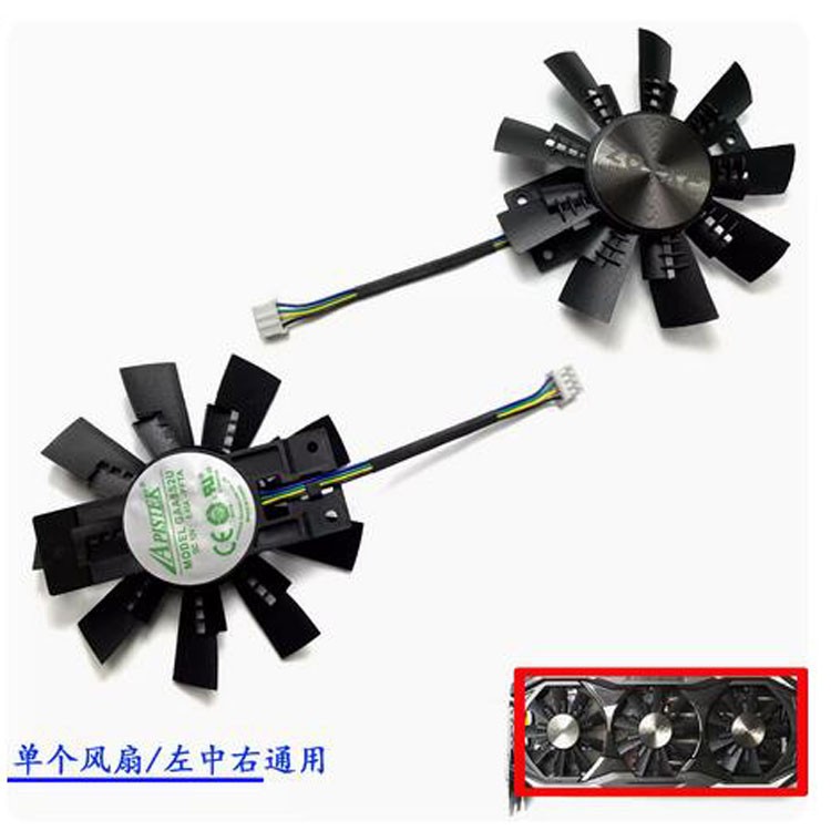 For ZOTAC GTX 1080 1070ti 1070 AMP Extreme Graphics Card Fan GAA8S2U