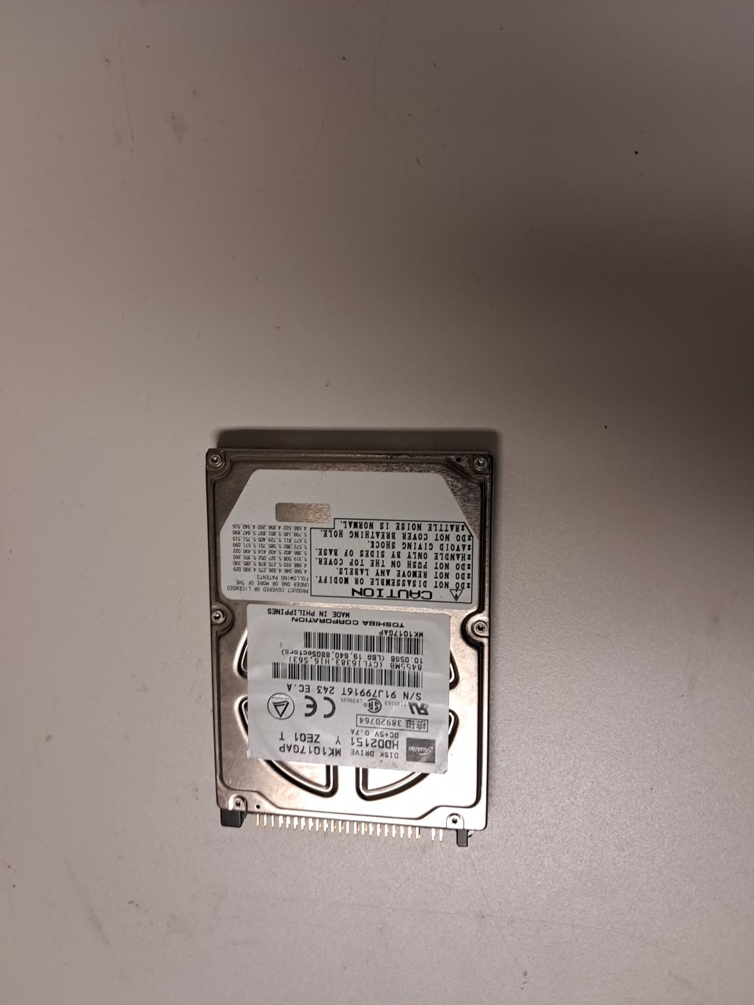 Hard Drive MK1017GAP HDD2151