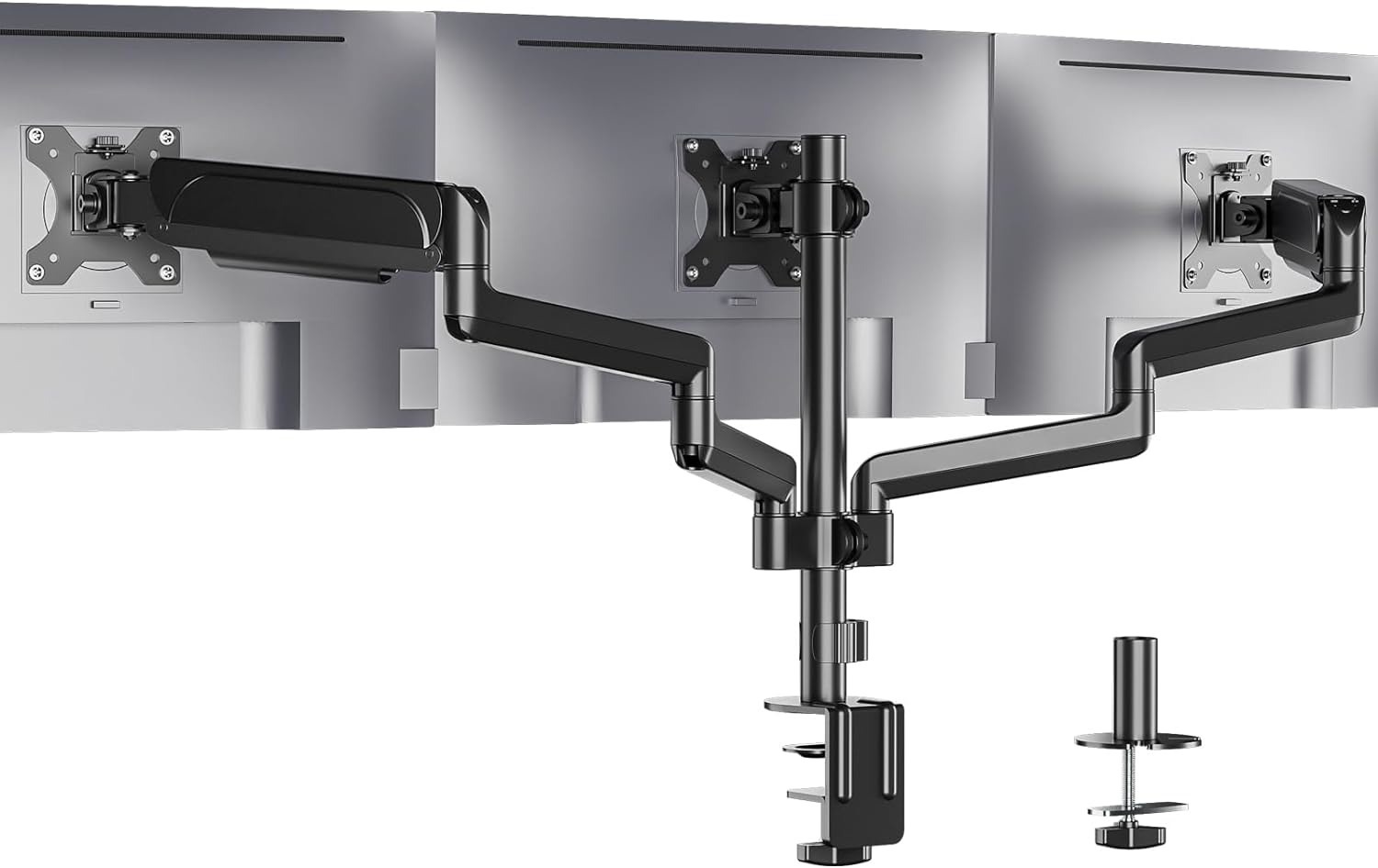 WALI Triple Monitor Mount, 3 Monitor Stand Desk Mount with Premium Gas Spring Ar