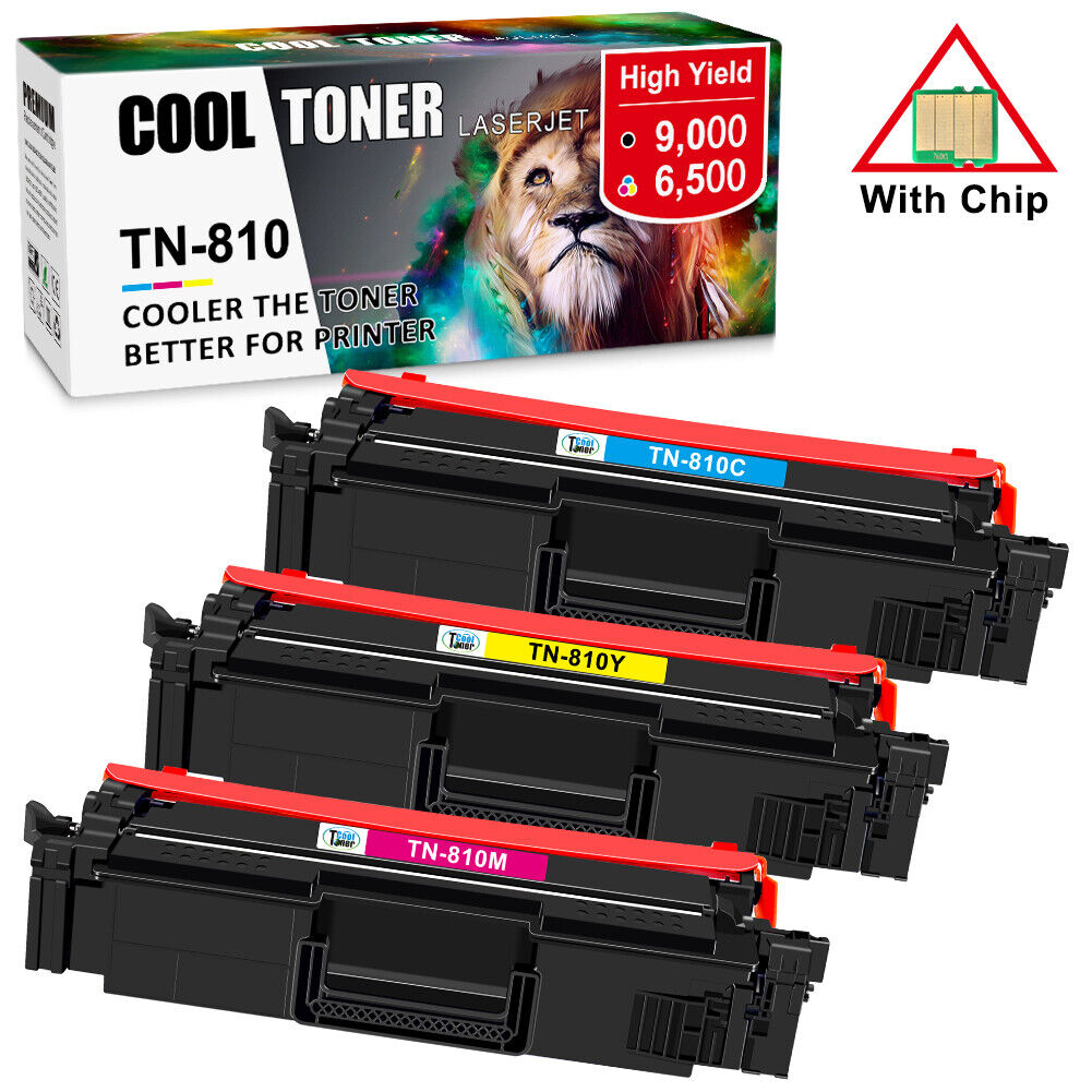 3PK TN-810 TN810 Toner Cartridge Compatible for Brother HL‐L9410CDN MFC‐L9610CDN