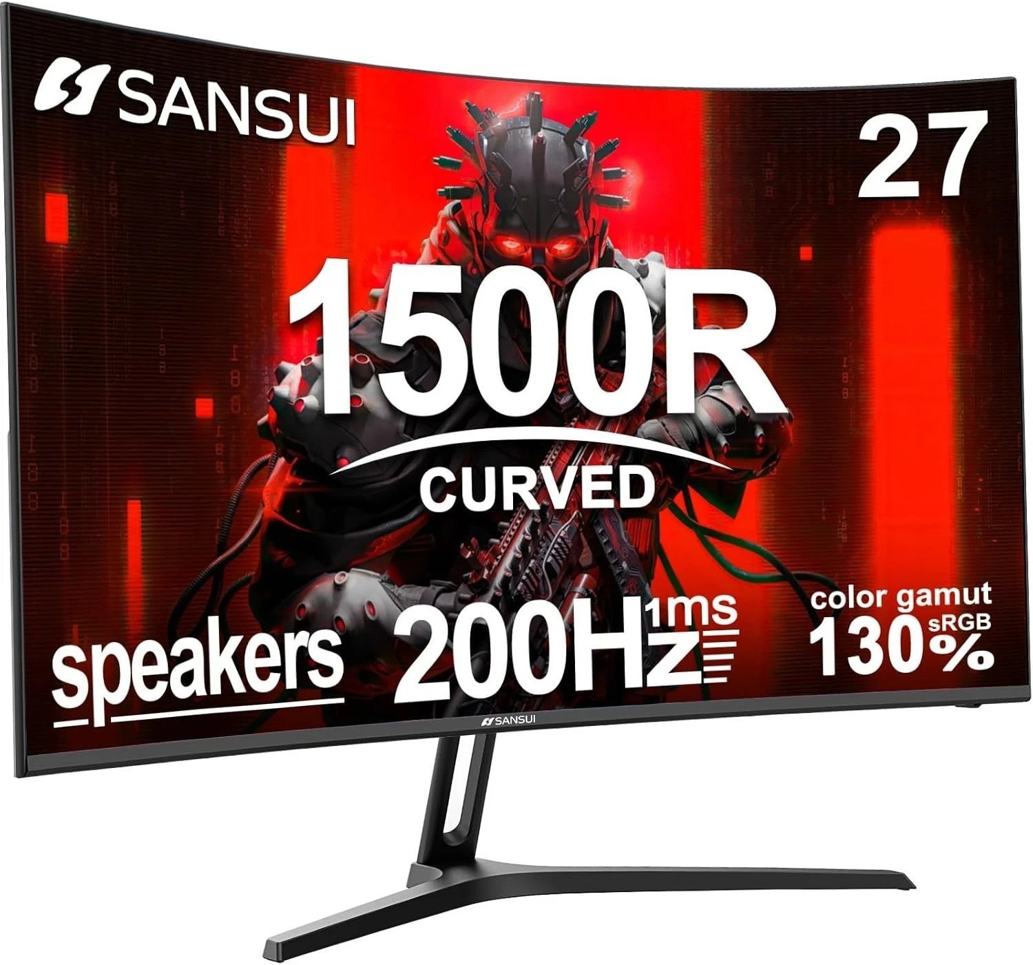 High-Performance 27 Inch Curved FHD Monitor | 200Hz | FreeSync with VESA Mount