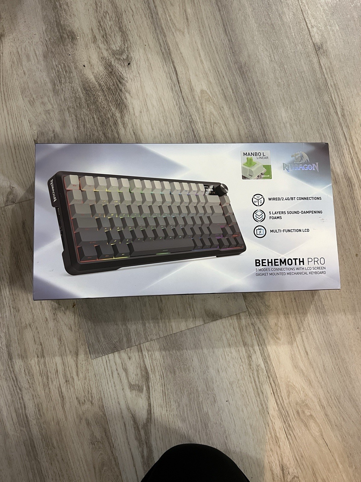 Redragon K724 PRO Wireless RGB Mechanical Gaming Keyboard, 81-Key Behemoth Pro