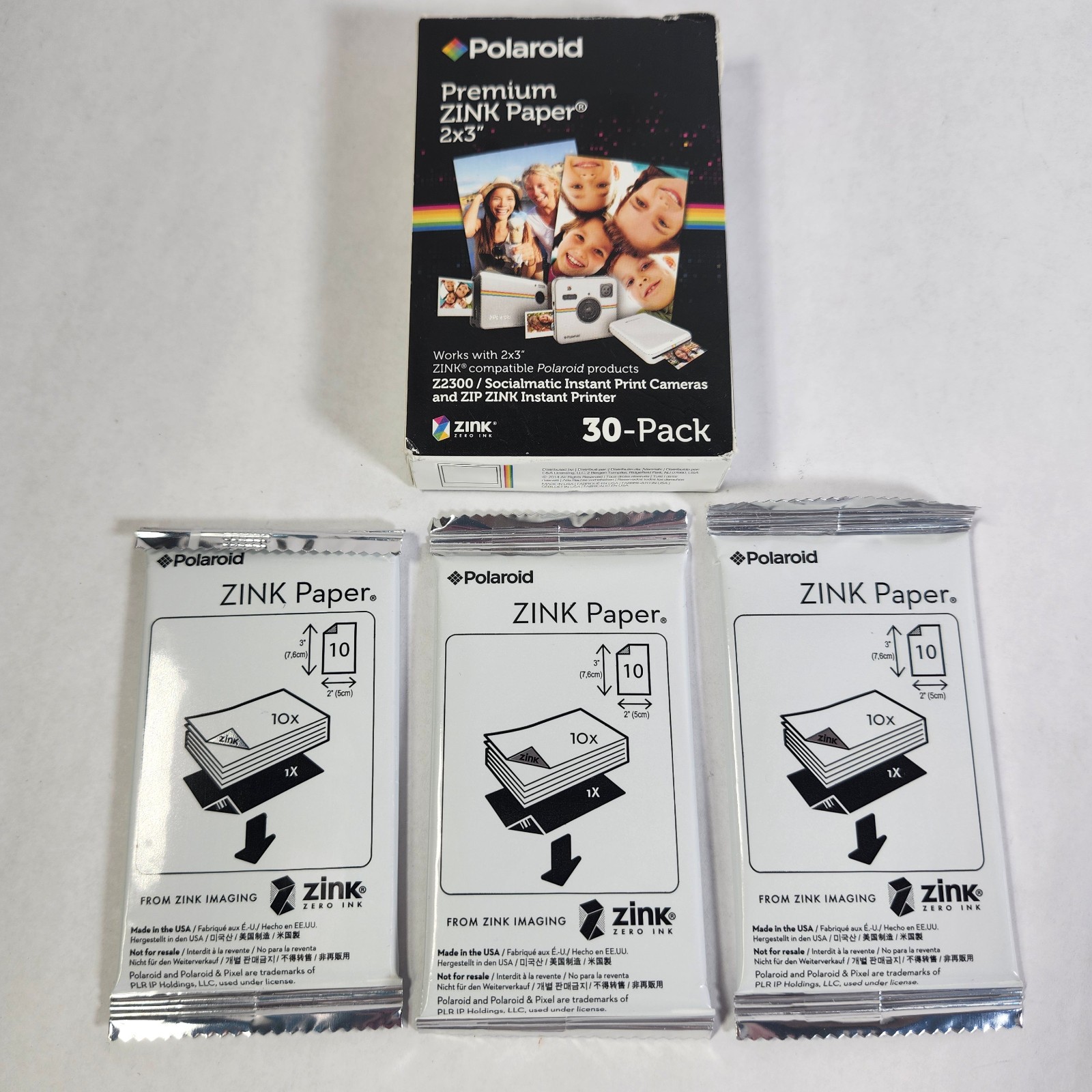 Polaroid Premium ZINK Photo Paper 2" x 3" Inch 30 Sheets / 30-Pack NEW Sealed