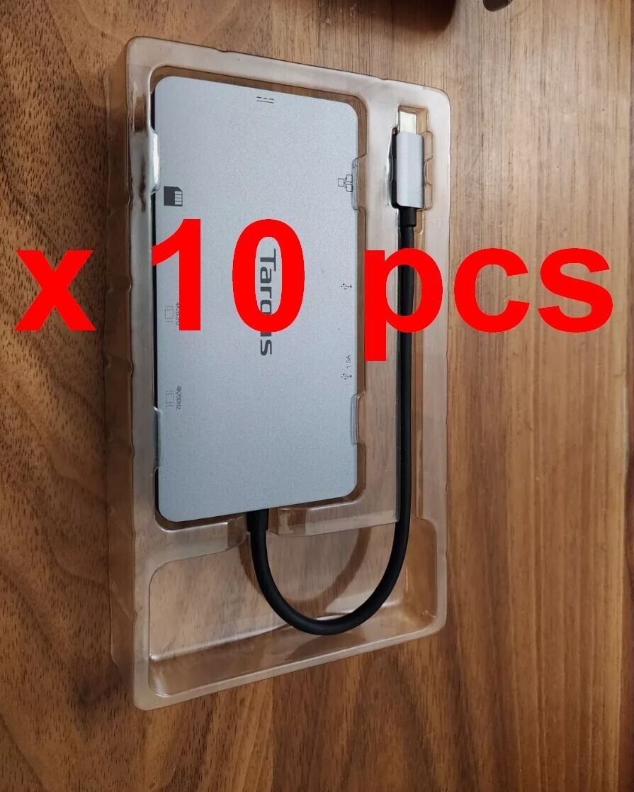 Lot 10 pcs of Targus USB-C 4K Dual Monitor Dock 100W Power Pass-Thru DOCK423A
