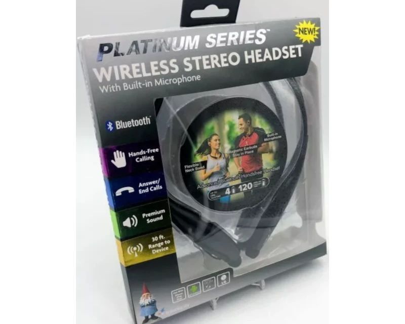 Travelocity Bluetooth Wireless Stereo Headset with Built-In Microphone - Silver
