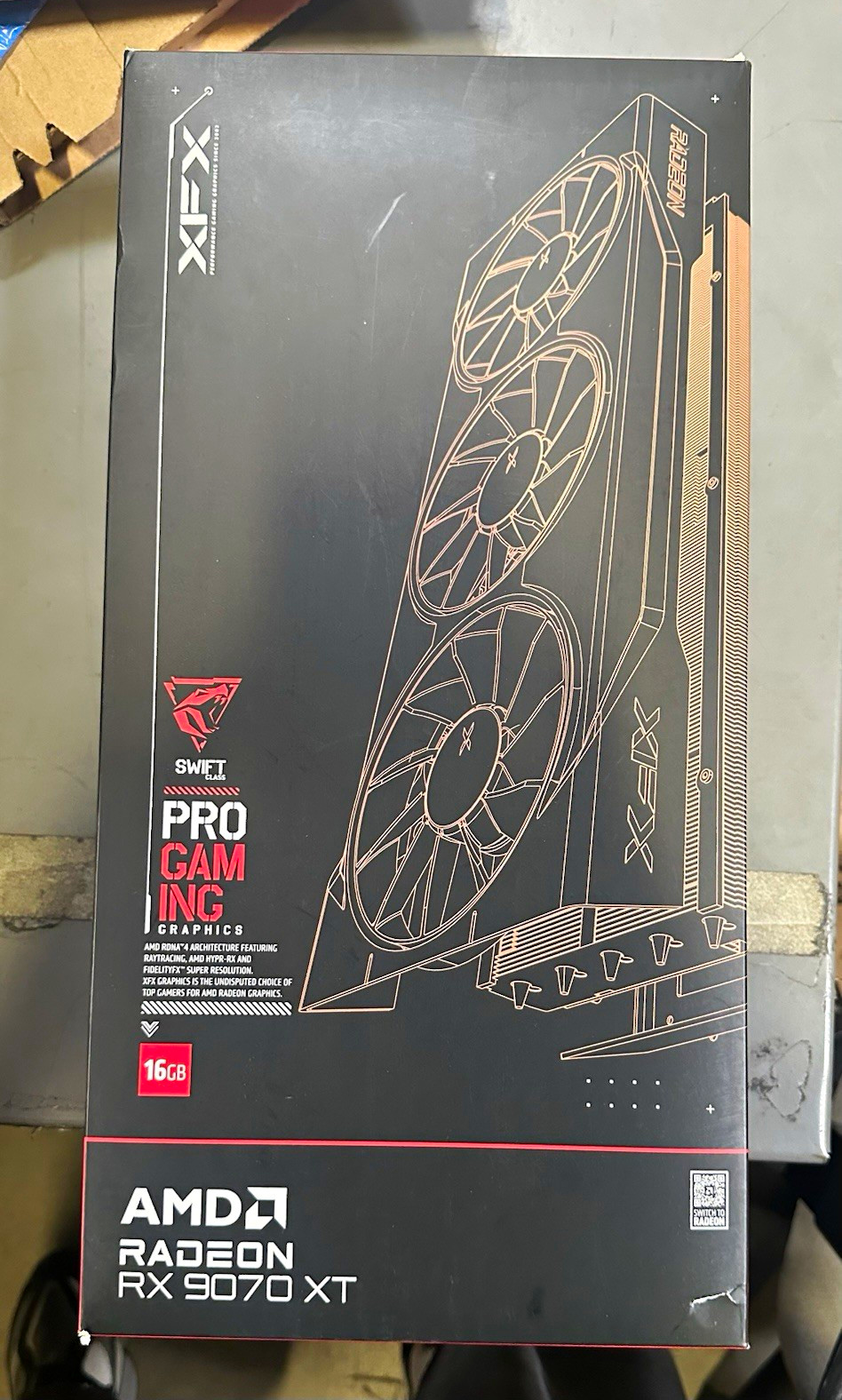 XFX Swift AMD Radeon  RX 9070XT Triple Fan Gaming Edition