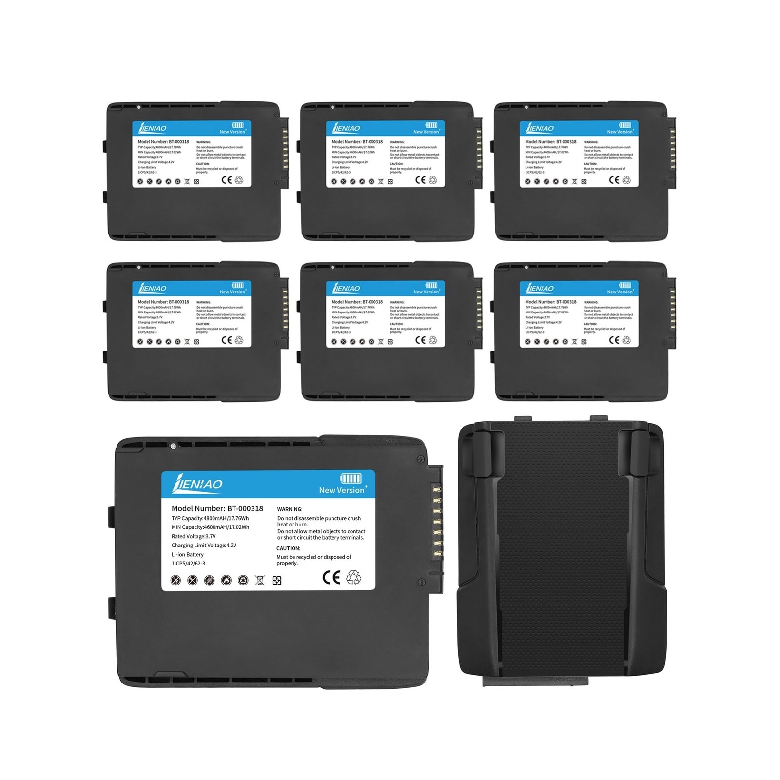 8 Pack for Zebra Scanner Battery TC77 BT-000318 [New Version 4800mAh] for Zeb...