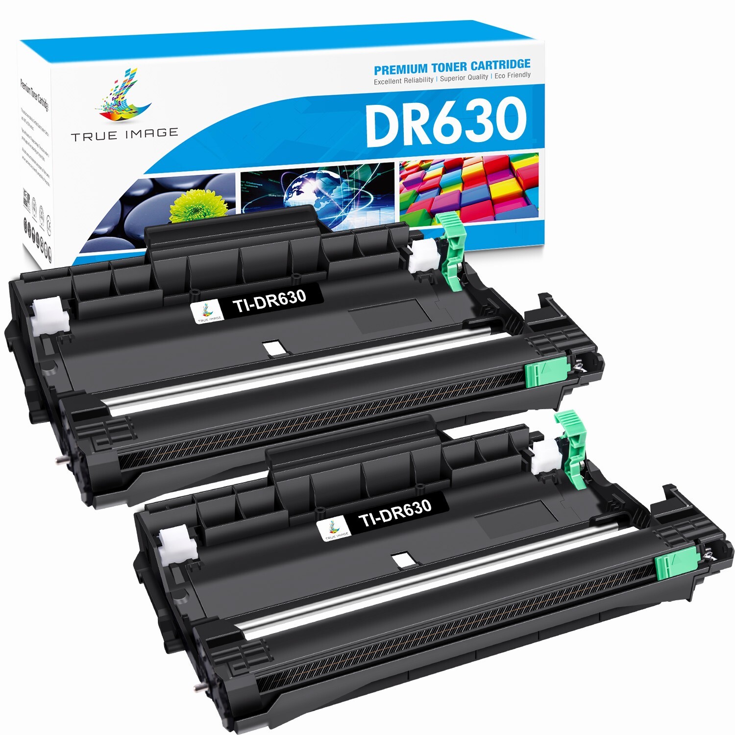 2x DR630 Drum Unit Compatible With Brother TN660 MFC-L2700DW L2740DW DCP-L2540DW