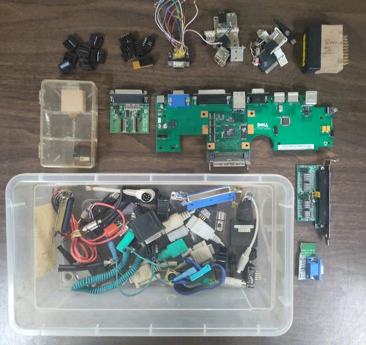 Vintage PC Parts Lot DB25 DB9 PS/2 VGA Dell I/O Board Serial Parallel Adapters