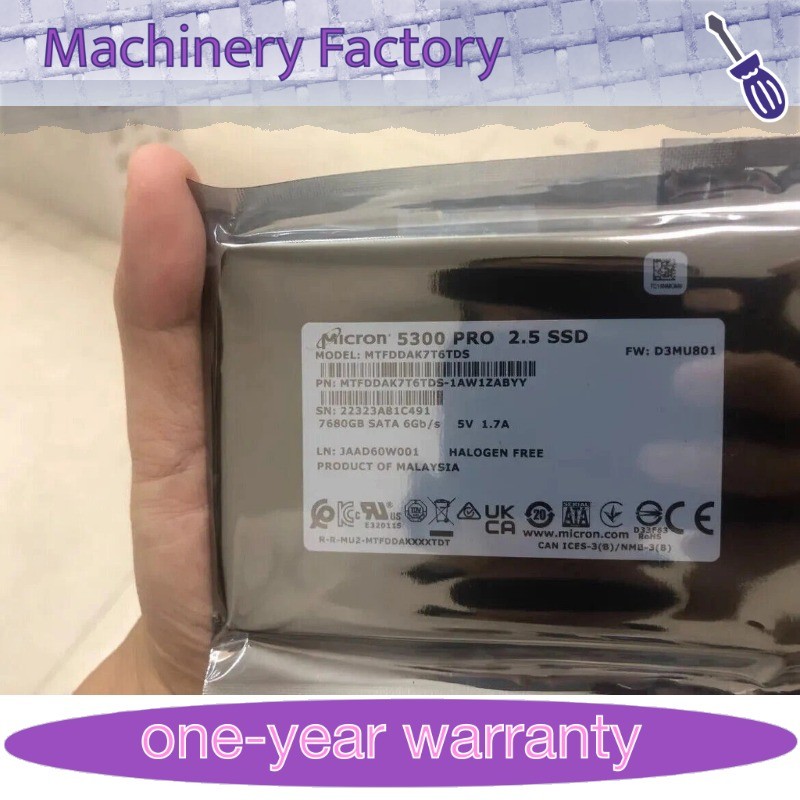 Used Micron 5300 PRO 7.68TB 2.5" SATA 6Gb/s MTFDDAK7T6TDS-1AW1ZABYY