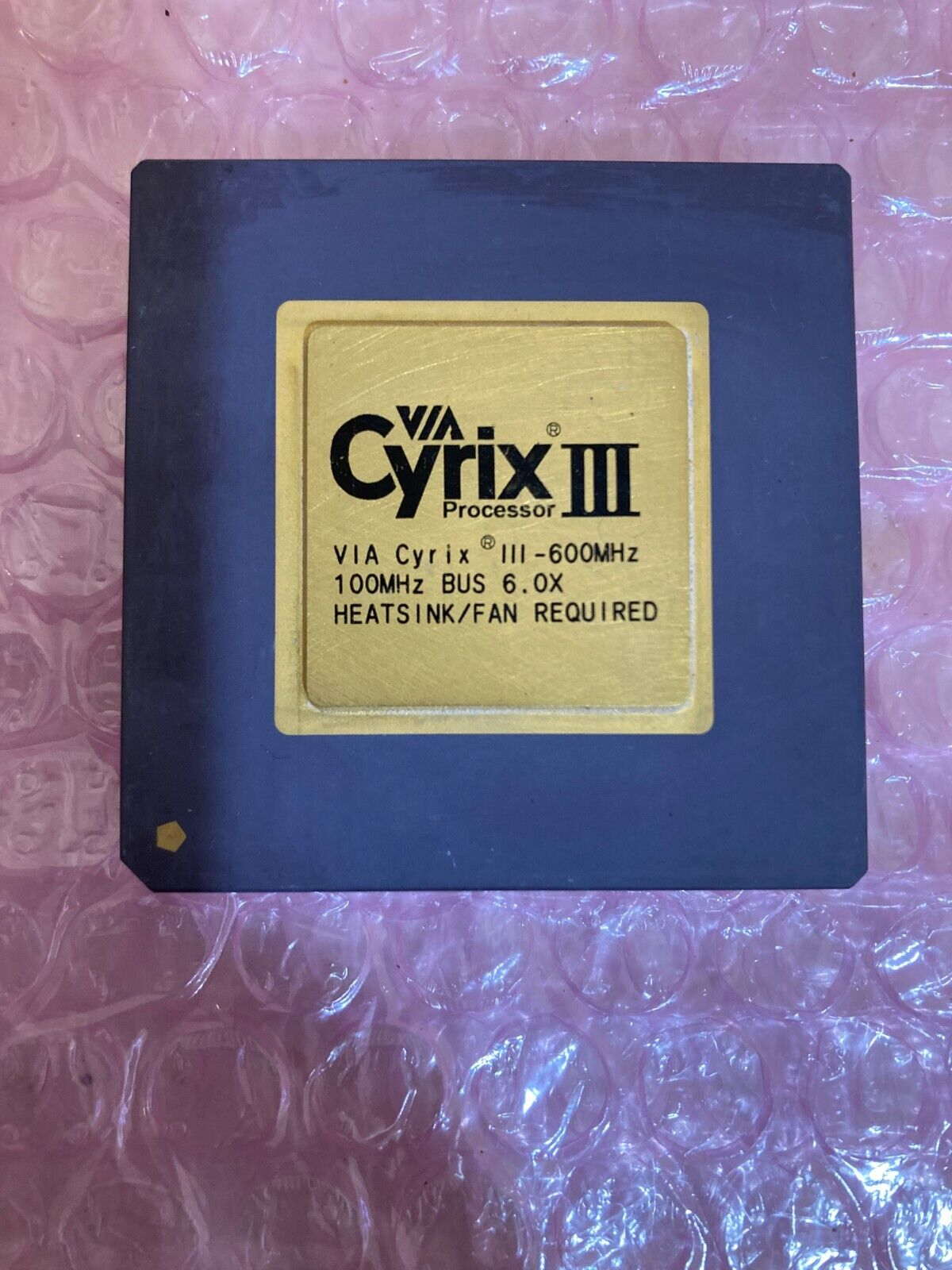 Vintage VIA Cyrix III Processor 600MHz 100MHz Bus 6. OX CPU for Gold Recovery