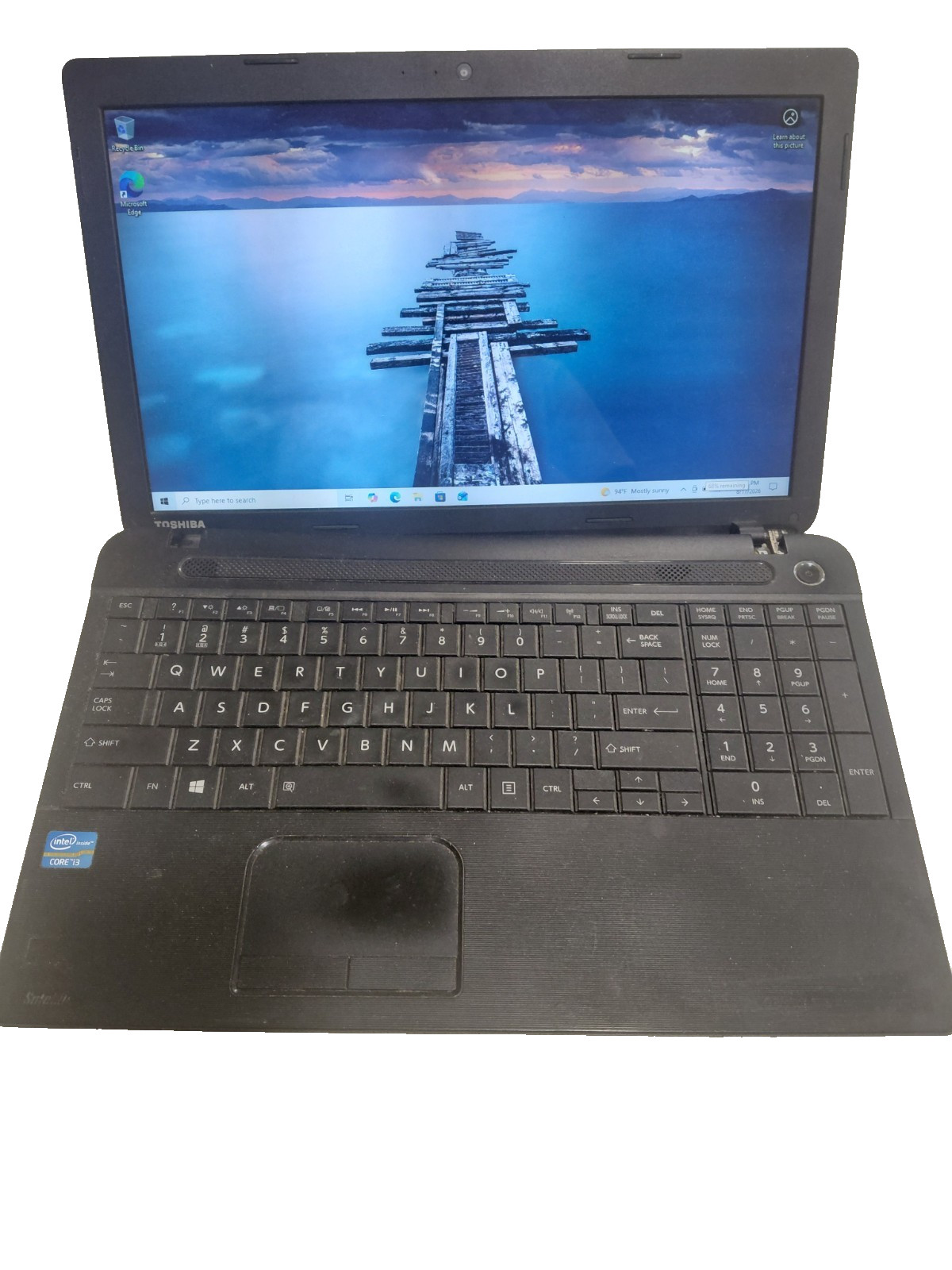 TOSHIBA SATELLITE C55-A5309 LAPTOP  win 10, working / parts AS IS