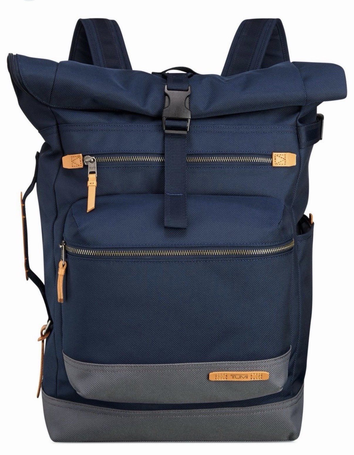 Tumi Dalston Ridley Roll Top Backpack Navy Used zipper pocket