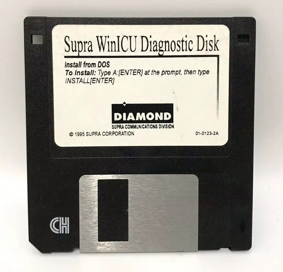 Vtg Diamond Multimedia Supra WinICU Diagnostic Disk DOS 95 Floppy Atari Software