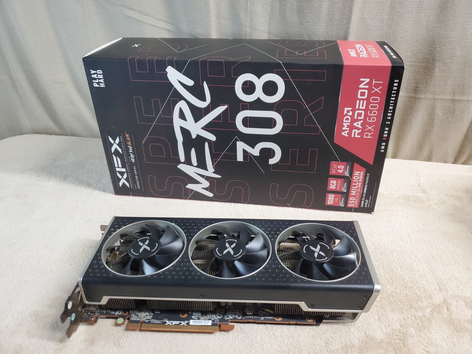 XFX Speedster MERC308 Black AMD Radeon RX 6600 XT 8GB GDDR6 Graphics Card Boxed
