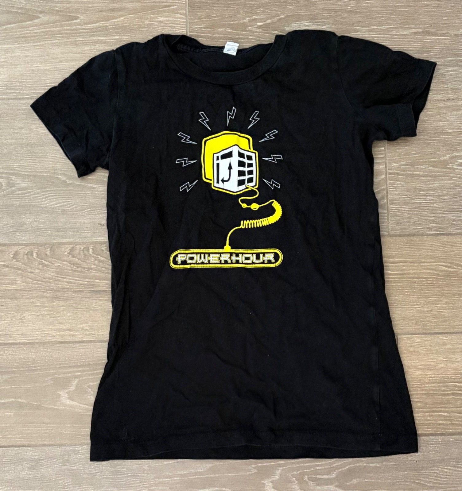 Microsoft Business Intelligence Power Hour T-Shirt Womens Small Black Tech Swag