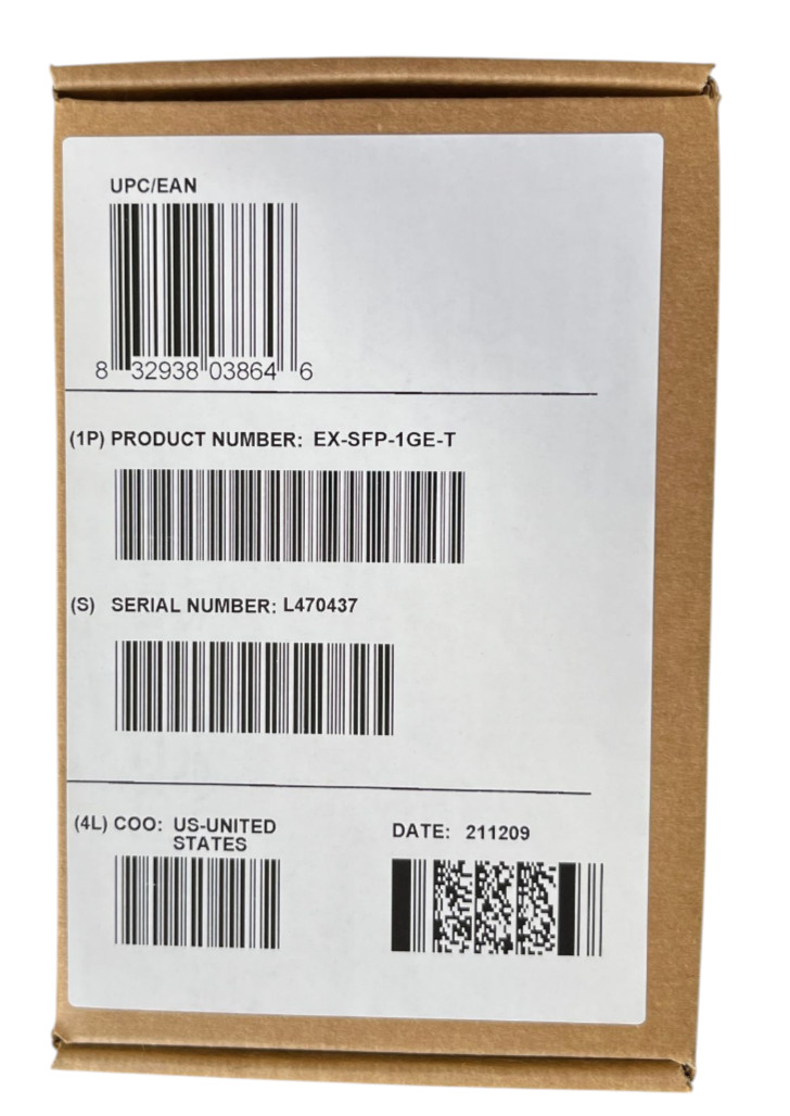Juniper Networks EX-SFP-1GE-T Transceiver Module (Copper, 100m, RJ-45)