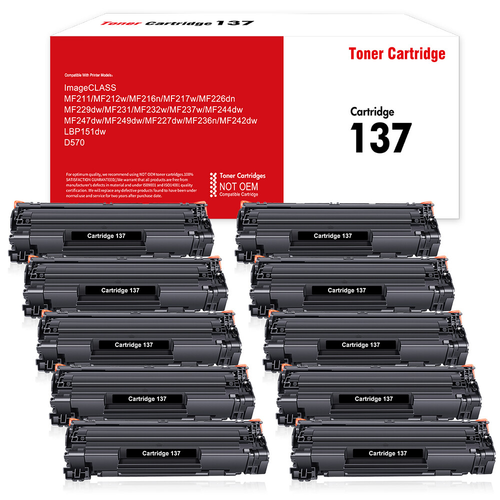 1-10 PK CRG 137 Toner Canon 137 Toner ImageClass MF232w MF227dw MF216n D570 Lot