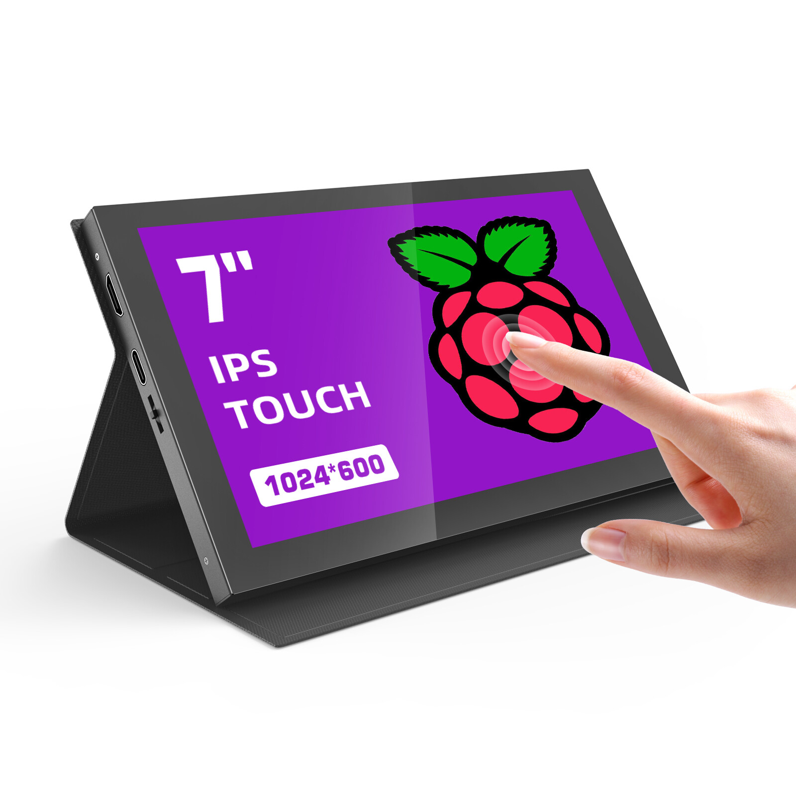 7 Inch Touchscreen for Raspberry Pi 5-Point 1024x600 Display Mini HDMI Monitor