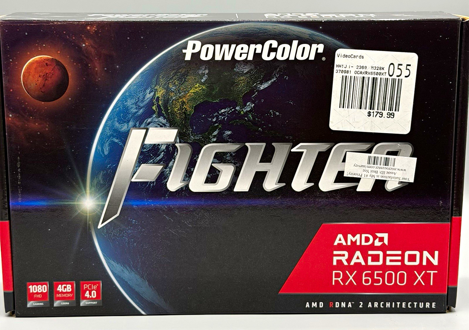 PowerColor Fighter AMD Radeon RX 6500 XT 4GB GDDR6 PCIe 4.0 VR Ready