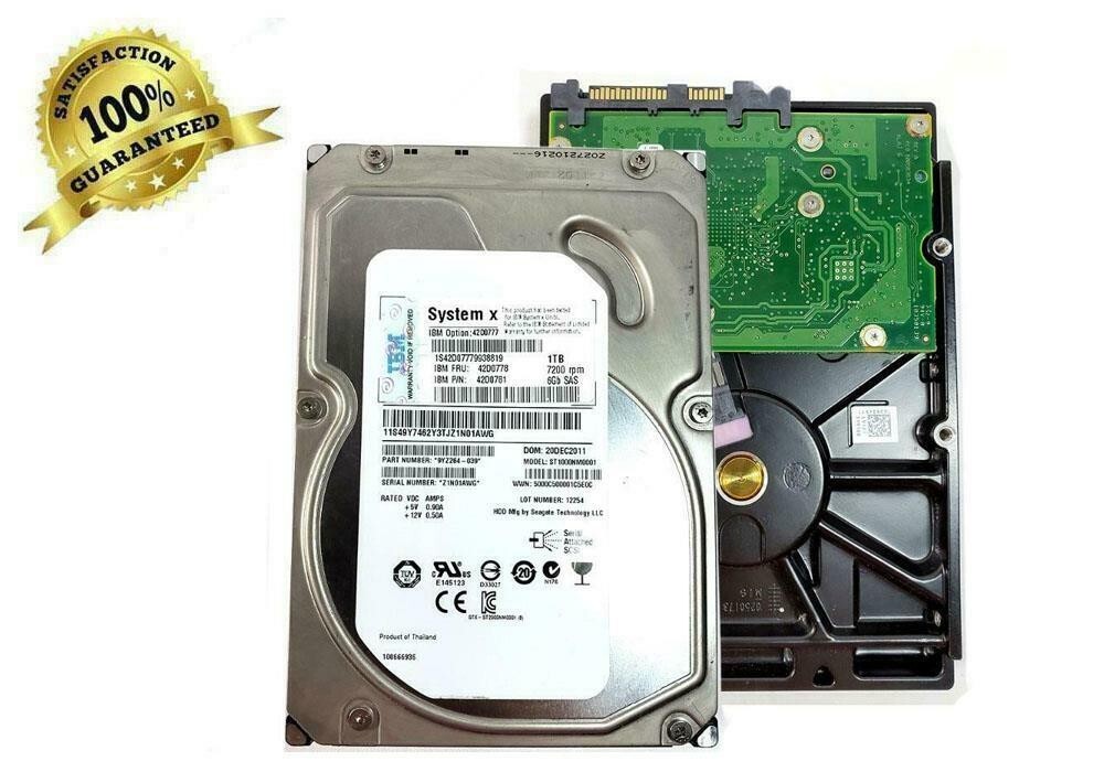 IBM 1tb 3.5" Hard Drive 42D0778 42D0781 42D0777 SAS 7.2K 6GB/s 7.2K LFF