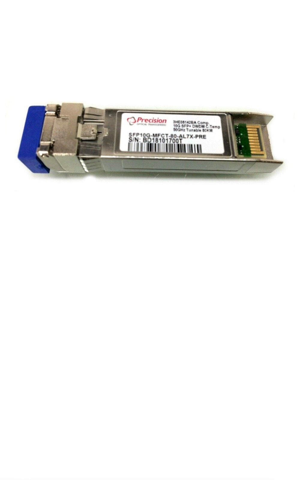 PRECISION TSFP10G 80I CSZR, SFP+, ZR, TUNABLE, 10G, 80KM, SMF/LC. SFP-10G-ZR COM