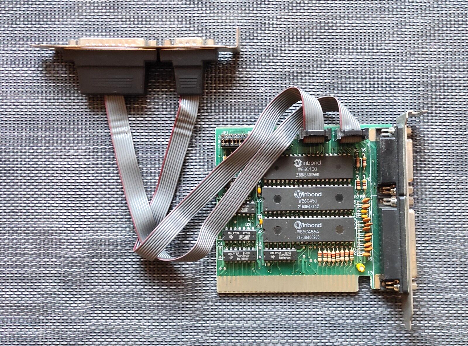 PC ISA 8Bit Interface Card Serial 9pin / 25pin Parallel Game Retro Computer