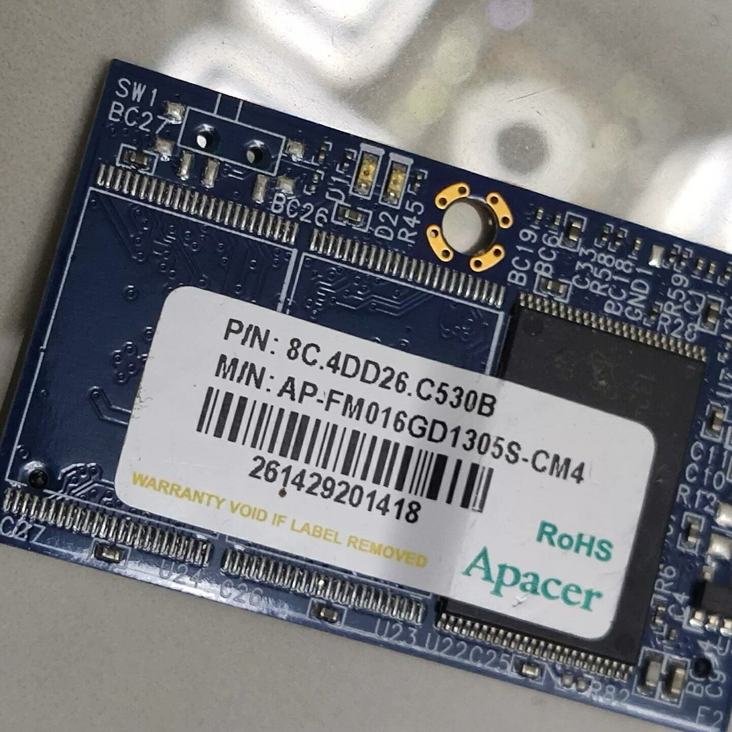 100% Tested - 1PCS Apacer 16GB 44Pin IDE Flash Notebook DOM FLASH PATA Module