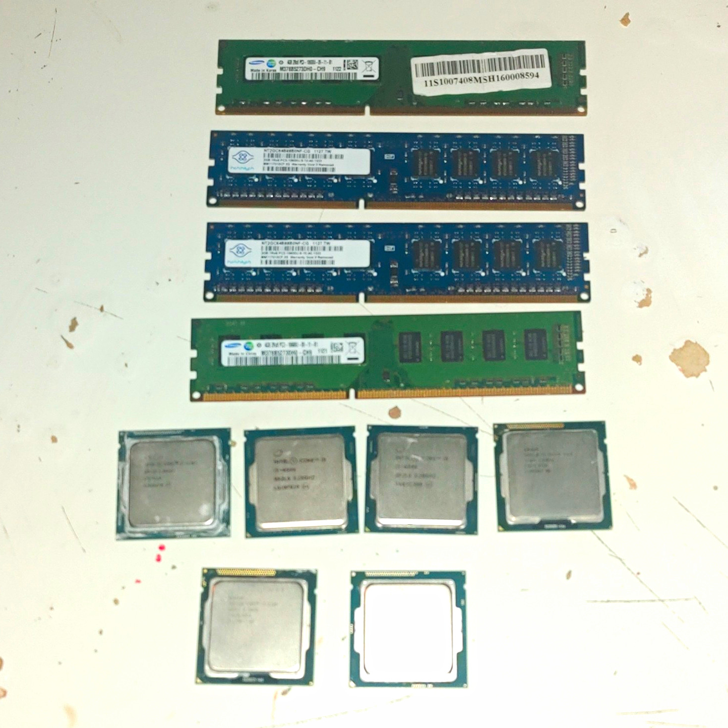 Intel Core CPU And Ram Lot