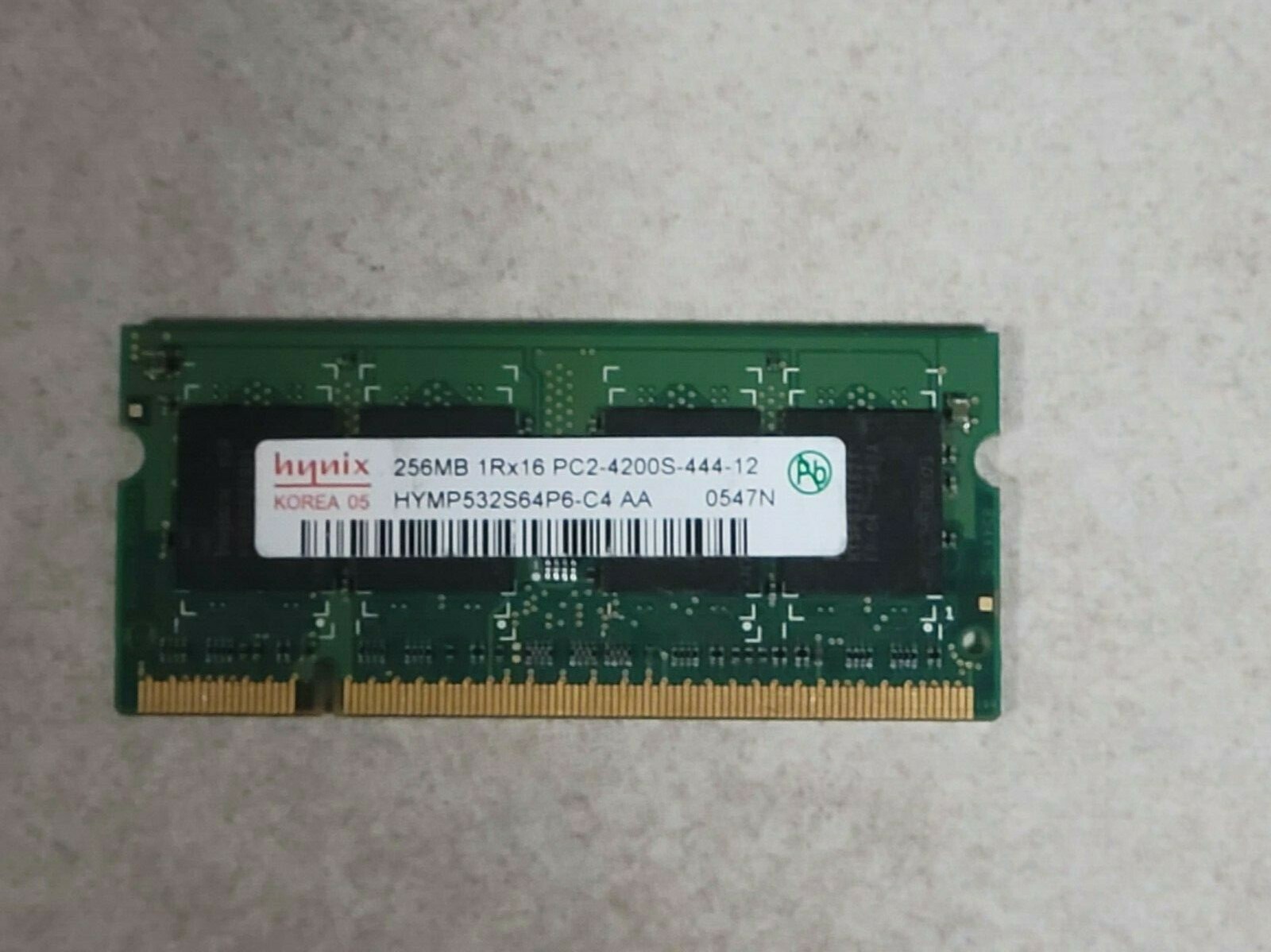 GENUINE HYNIX LAPTOP MEMORY RAM STICK 256MB 1RX16 PC2-4200S HYMP532S64P6-C4 AA
