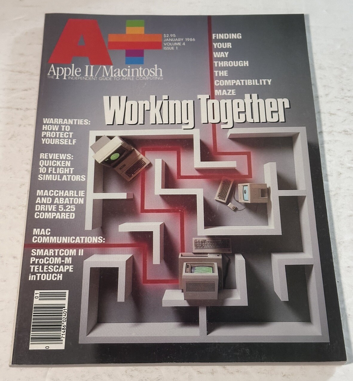 A+ The Independent Guide For Apple Computing Jan. 1986 Vol. 4 Issue 1 Flight Sim
