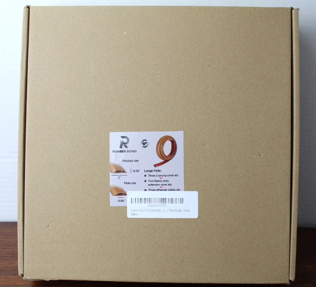 Rubber Bond Tan Cord Cover Hider 8 Ft. Length - 2" Width - .80 Hole Size NEW