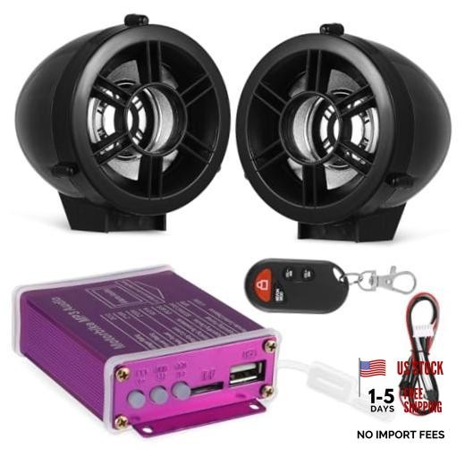 1set Wireless Motorcycle System Compact Stereo Audio for Motorcycles Easy