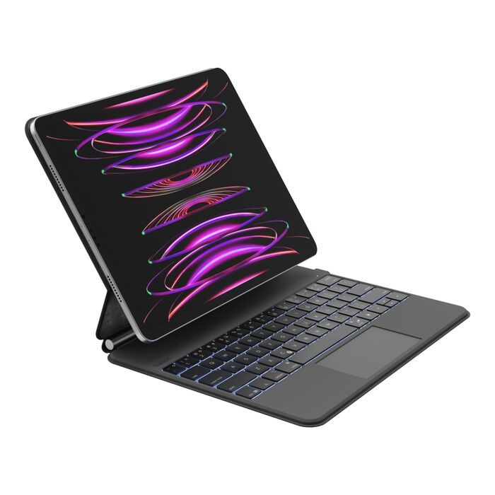 Connect Pro Keyboard Case w/ Magnetic Stand for iPad Air 13 & Pro 12.9 Black