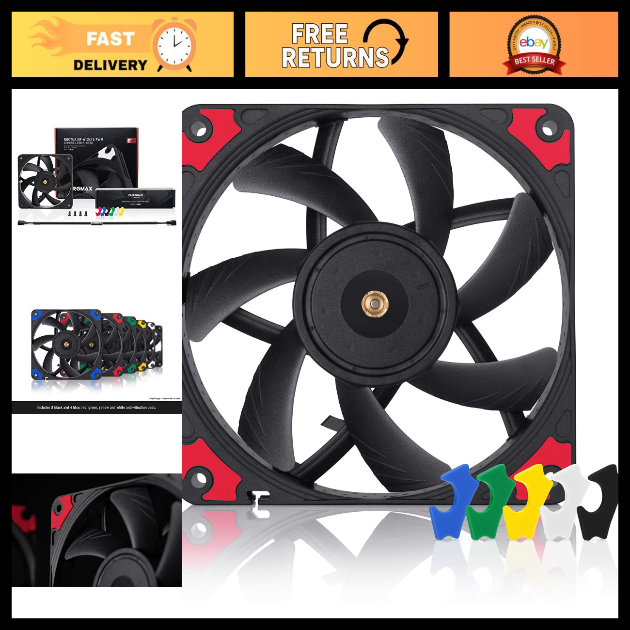High-Performance 120mm PWM Quiet Fan, Slim Design, Ideal for PC Cooling & Upgrad