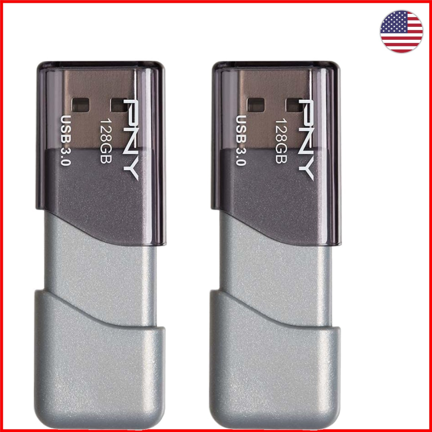 2-Pack 128GB Turbo Attaché 3 USB 3.0 Flash Drive - Speedy Data Transfer Solution